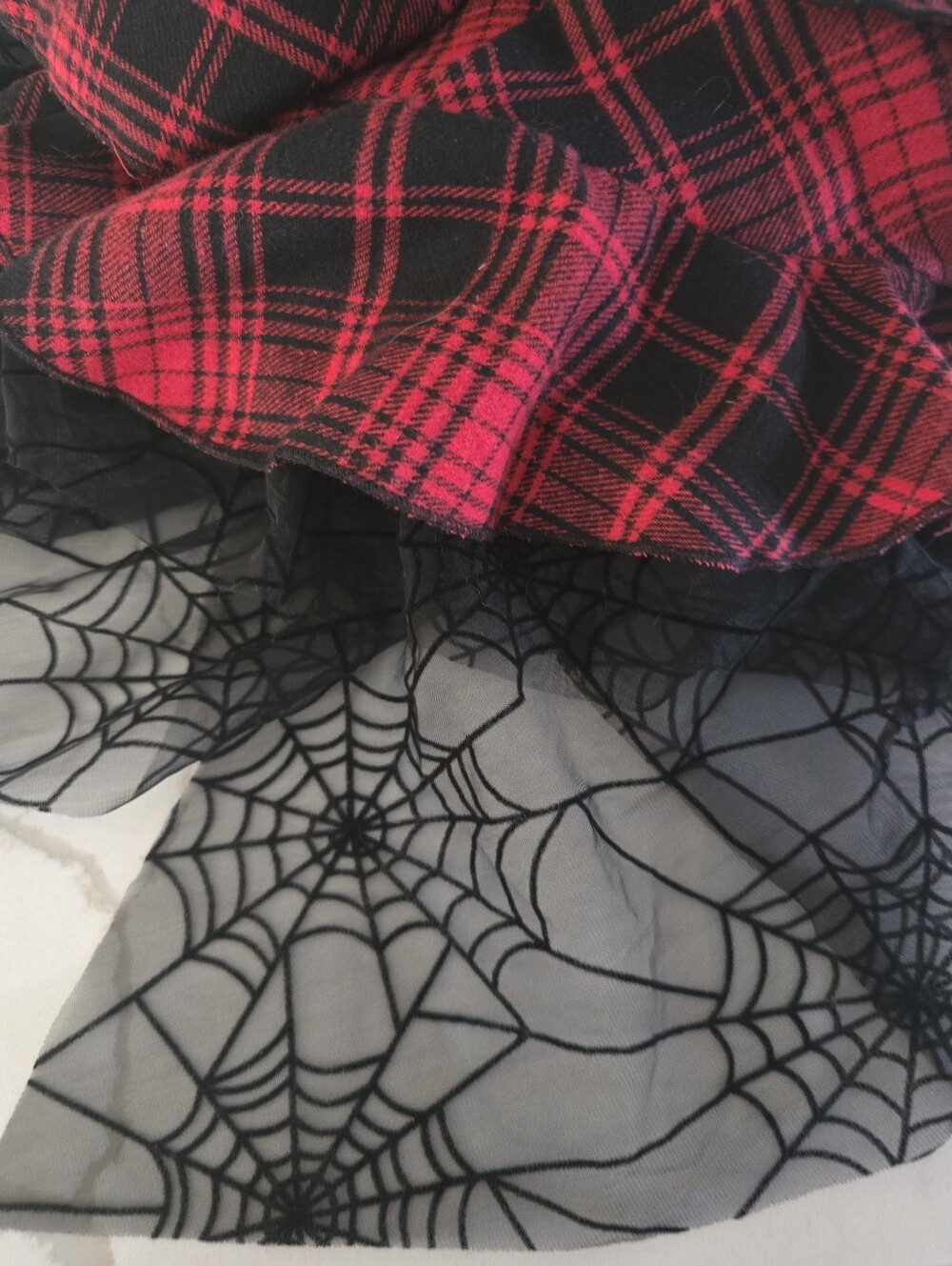 Spiderweb Romance Plaid Dress - Picture 2 of 4